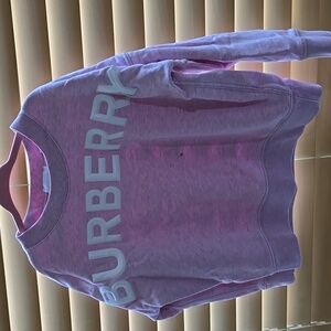 Pre-owner Burberry Light Pink Logo Sweatshirt Size 120